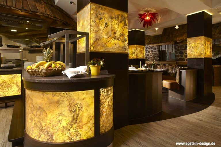 Paneel mit echter Steinoberfläche und Lichtdurchlässigkeit für exklusive Raumgestaltung