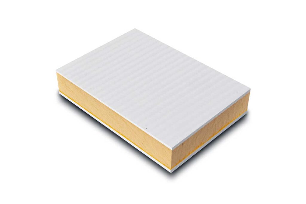 Schaumpaneel aus 100 Prozent recyceltem PET-Hartschaum nachhaltig und umweltfreundlich